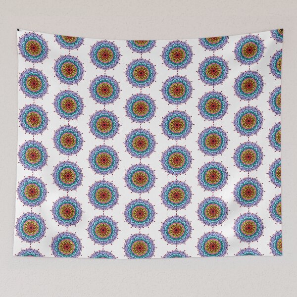 Item preview, red hearts mandala designed and sold by Goozeling.