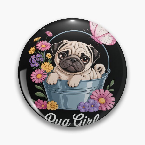 Item preview, Pug Girl Sweet Pug Dog Owner Cute Pet Puppy Pug Breeding designed and sold by FluoroWave.