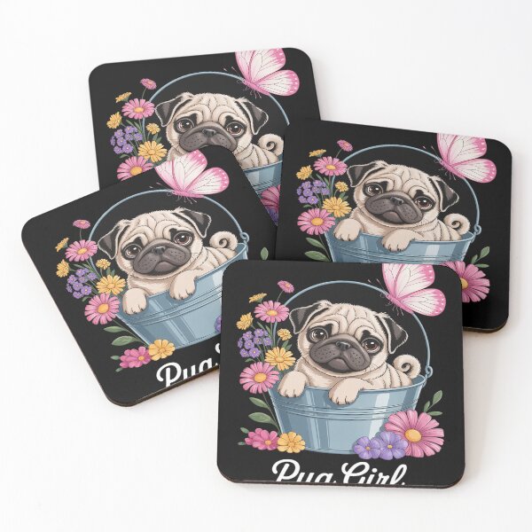Item preview, Pug Girl Sweet Pug Dog Owner Cute Pet Puppy Pug Breeding designed and sold by FluoroWave.