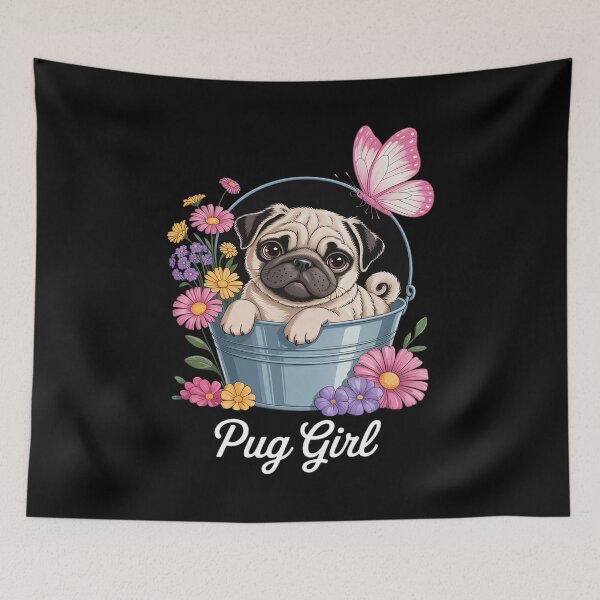 Item preview, Pug Girl Sweet Pug Dog Owner Cute Pet Puppy Pug Breeding designed and sold by FluoroWave.