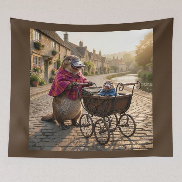 Item preview, Platypus Mom Takes Junior for a Stroller Ride designed and sold by Tridentulus.