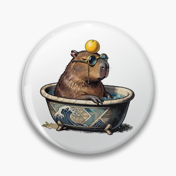 Item preview, Lord of Immersion: Minimalist Void Capybara | Art Deco Zen Etching designed and sold by gaogle.