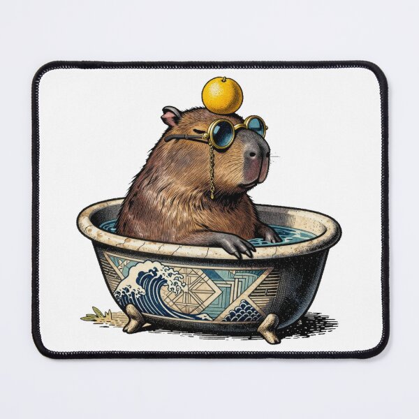 Item preview, Lord of Immersion: Minimalist Void Capybara | Art Deco Zen Etching designed and sold by gaogle.