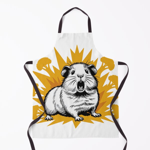 Item preview, Roaring Guinea Pig King with Broccoli Crown Explosion designed and sold by BabeBuddiesArt.