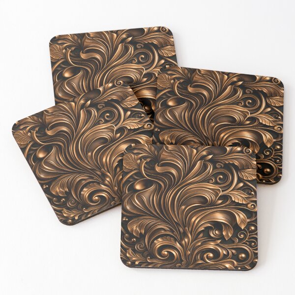 Item preview, Bronze Baroque Scrollwork designed and sold by Kaleidoscope Print.