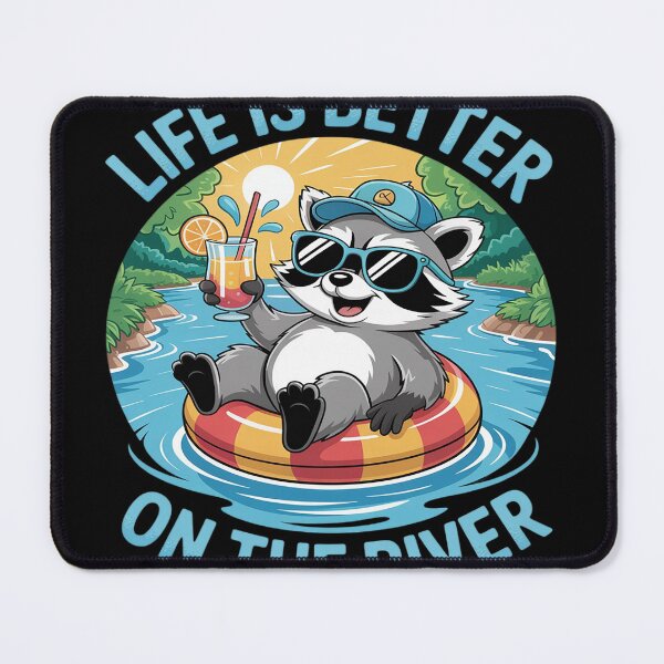 Item preview, Racoon on River tube River Tubing and Racoon River Tubing designed and sold by FluoroWave.