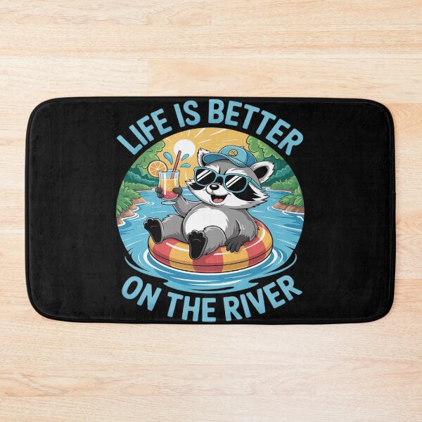 Item preview, Racoon on River tube River Tubing and Racoon River Tubing designed and sold by FluoroWave.