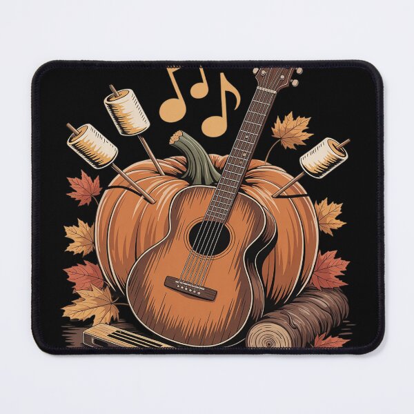 Item preview, Pumpkin Music Vibes – Autumn Carving With Guitar Notes designed and sold by FluoroWave.