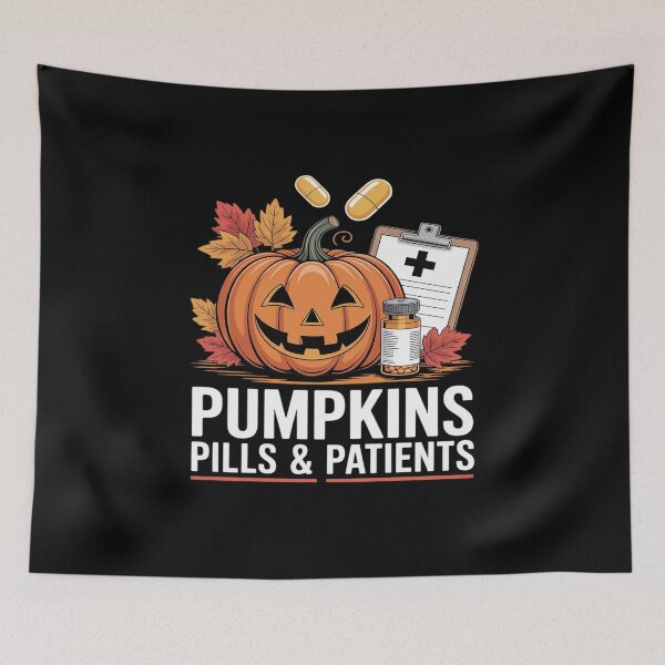 Item preview, Pumpkins Pills & Patients Pumpkin Spice Nurse designed and sold by FluoroWave.
