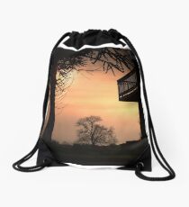 Castle Leak Sunset Drawstring Bag