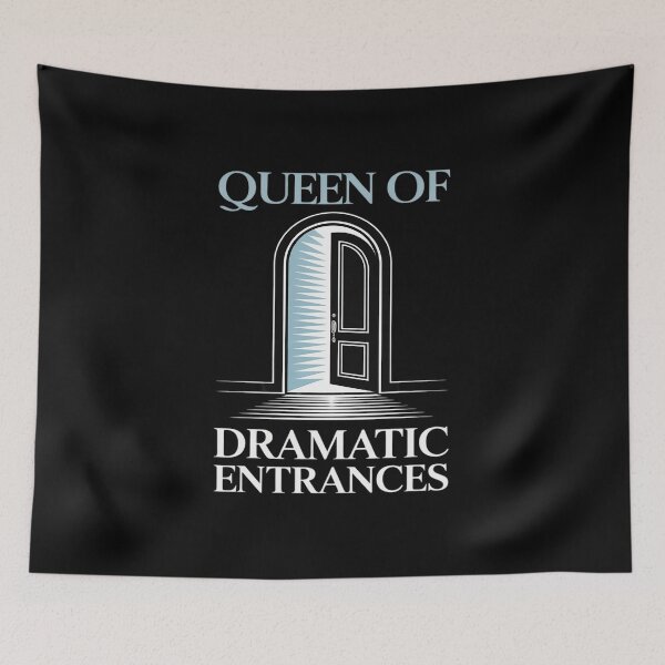 Item preview, Queen of Dramatic Entrances Bold Teal White designed and sold by FluoroWave.
