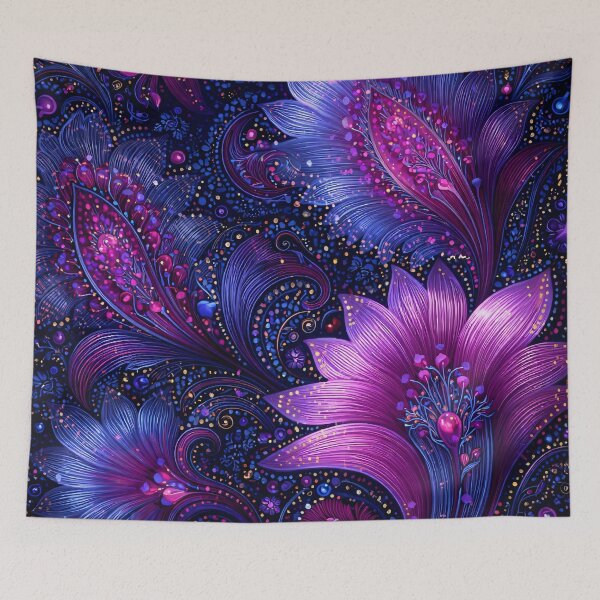 Item preview, Neon Midnight Floral designed and sold by Kaleidoscope Print.
