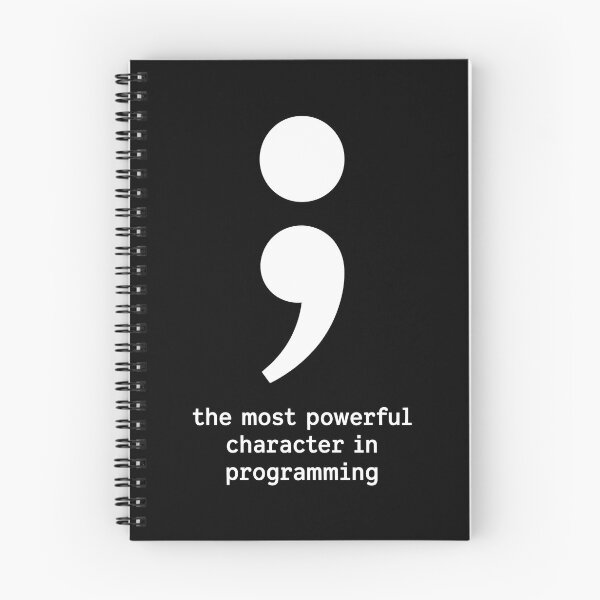 Item preview, Semicolon The Most Powerful Character Programmer Debugging Humor designed and sold by StackOverfit.