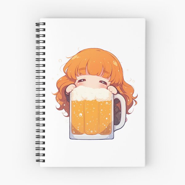 Item preview, Girls Saori Takebe Anime Girl Panzer Chibi Kawaii Beer Cute Drunk Fun Mood designed and sold by riadjamai.