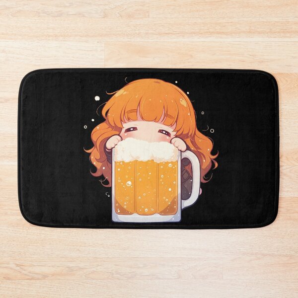 Item preview, Girls Saori Takebe Anime Girl Panzer Chibi Kawaii Beer Cute Drunk Fun Mood designed and sold by riadjamai.