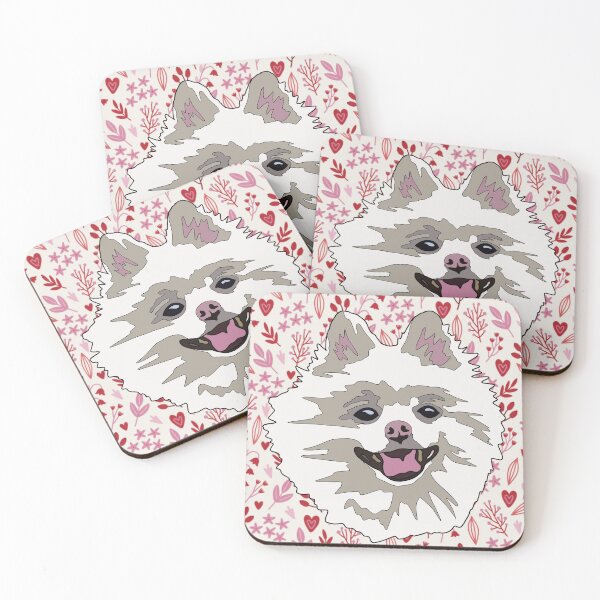 Item preview, Pomeranian Valentine’s Day pattern designed and sold by LeahcarsArt.