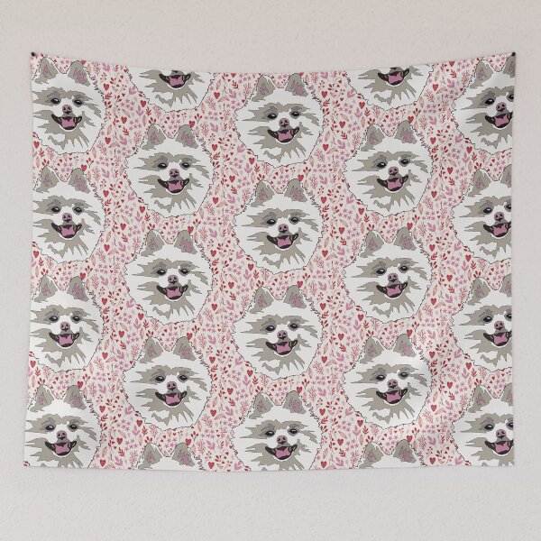 Artikelvorschau, Pomeranian Valentinstagsmuster entworfen und verkauft von LeahcarsArt.