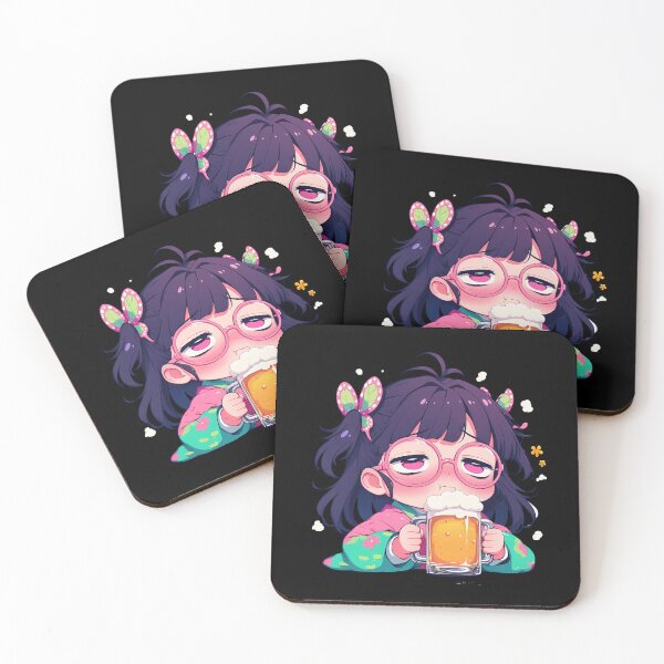Item preview, Kanao Tsuyuri Demon Slayer Anime Kawaii Chibi Beer Fest Celebration Joy Mood designed and sold by riadjamai.