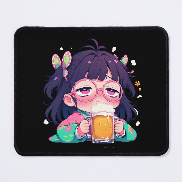 Item preview, Kanao Tsuyuri Demon Slayer Anime Kawaii Chibi Beer Fest Celebration Joy Mood designed and sold by riadjamai.