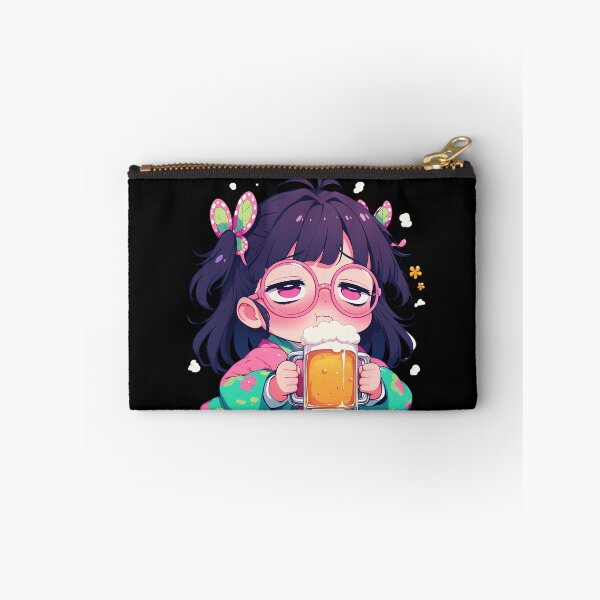 Item preview, Kanao Tsuyuri Demon Slayer Anime Kawaii Chibi Beer Fest Celebration Joy Mood designed and sold by riadjamai.