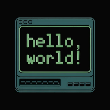 Artwork thumbnail, Hello World First Program Programmer Coder Developer Gift by StackOverfit