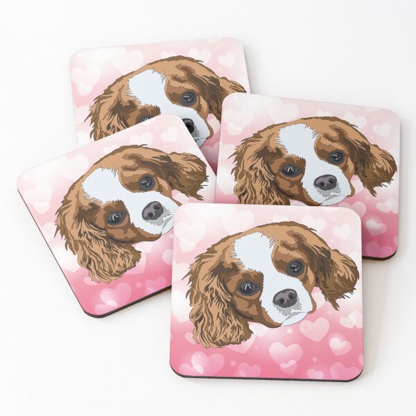 Artikelvorschau, Spaniel-Valentinstagsmuster entworfen und verkauft von LeahcarsArt.
