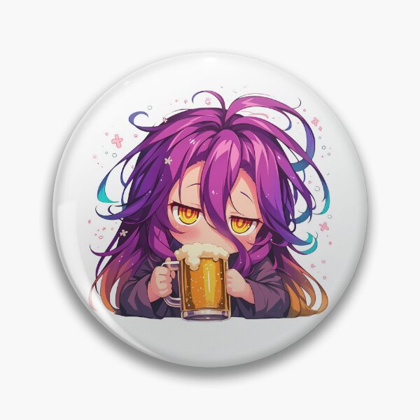 Item preview, Izuna Hatsuse No Game No Life Anime Girl Chibi Kawaii Beer Relaxed Cute Fantasy designed and sold by riadjamai.