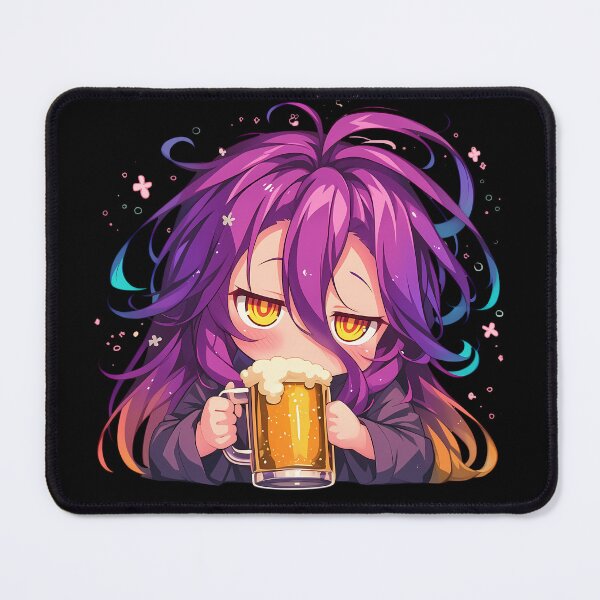 Item preview, Izuna Hatsuse No Game No Life Anime Girl Chibi Kawaii Beer Relaxed Cute Fantasy designed and sold by riadjamai.