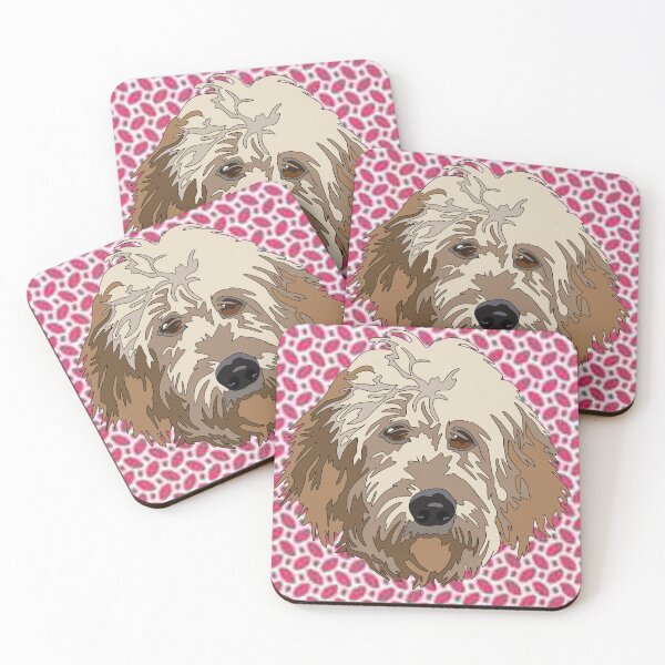Artikelvorschau, Goldendoodle-Valentinstagsmuster entworfen und verkauft von LeahcarsArt.