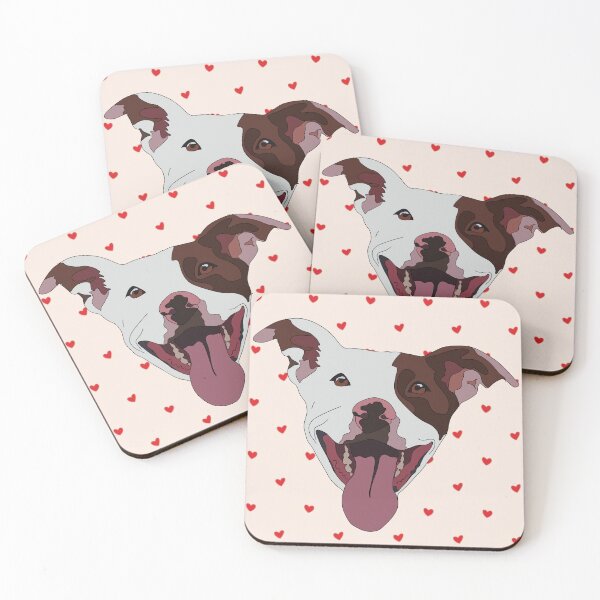 Item preview, Pitbull Valentine’s Day pattern designed and sold by LeahcarsArt.