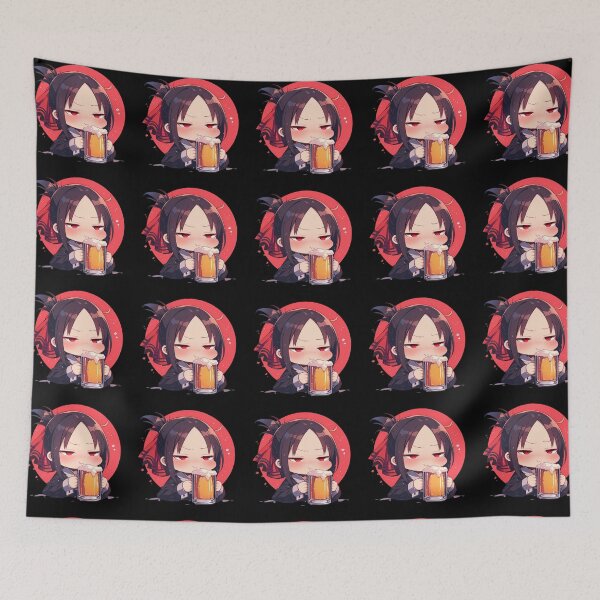 Item preview, Kaguya Shinomiya Anime Girl Chibi Kawaii Beer Drunk Cute Red Moody Calm designed and sold by riadjamai.