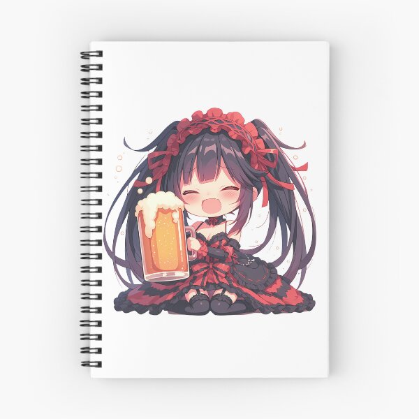 Item preview, Date Kurumi Tokisaki Anime Girl Chibi Kawaii Beer Drunk Cute Gothic Red Playful designed and sold by riadjamai.