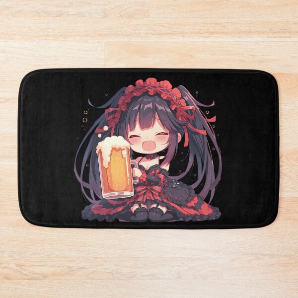 Item preview, Date Kurumi Tokisaki Anime Girl Chibi Kawaii Beer Drunk Cute Gothic Red Playful designed and sold by riadjamai.