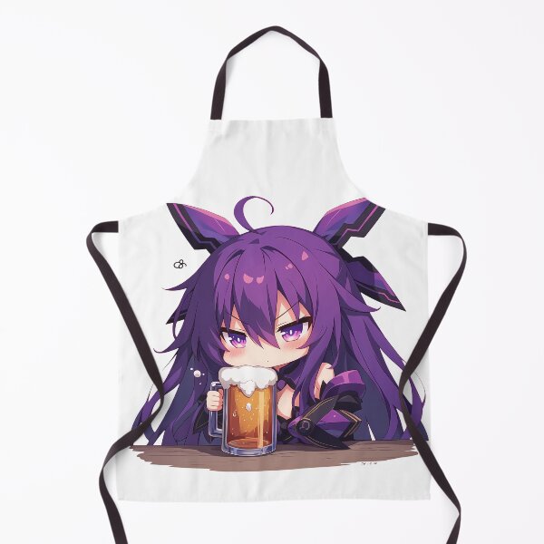 Item preview, Date Tohka Yatogami Anime Girl Chibi Kawaii Beer Drunk Cute Purple Serious Fun designed and sold by riadjamai.