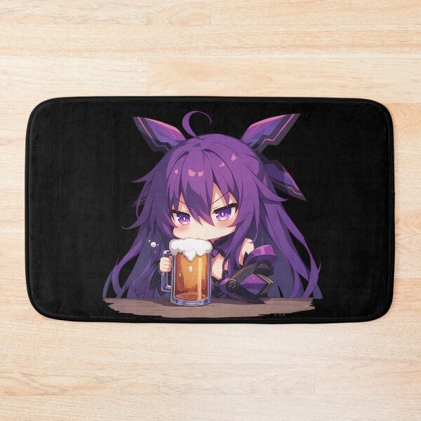Item preview, Date Tohka Yatogami Anime Girl Chibi Kawaii Beer Drunk Cute Purple Serious Fun designed and sold by riadjamai.