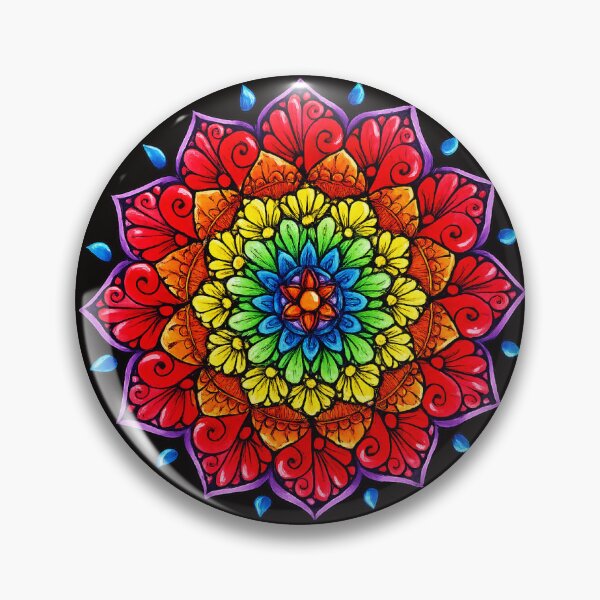 Item preview, red curl mandala designed and sold by Goozeling.