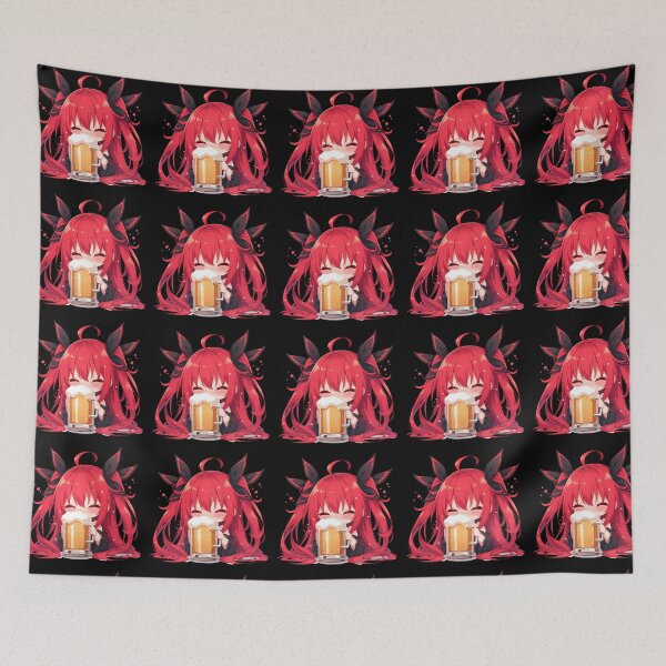 Item preview, Date Kotori Itsuka Anime Girl Chibi Kawaii Beer Drunk Cute Red Black Cheerful designed and sold by riadjamai.