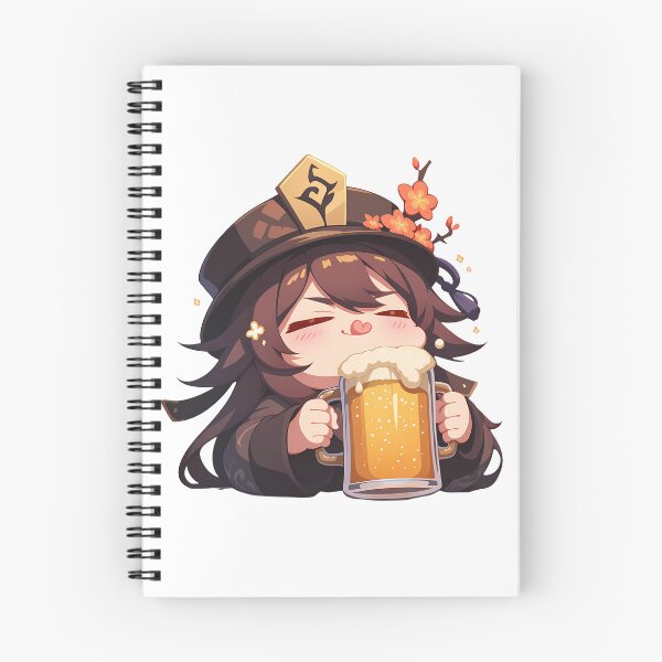 Item preview, Hu Tao Genshin Impact Game Chibi Kawaii Beer Drunk Anime Girl Fun Tavern designed and sold by riadjamai.