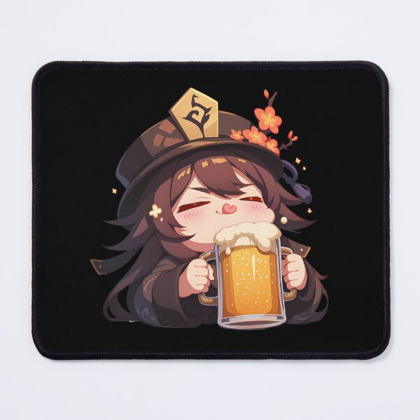 Item preview, Hu Tao Genshin Impact Game Chibi Kawaii Beer Drunk Anime Girl Fun Tavern designed and sold by riadjamai.