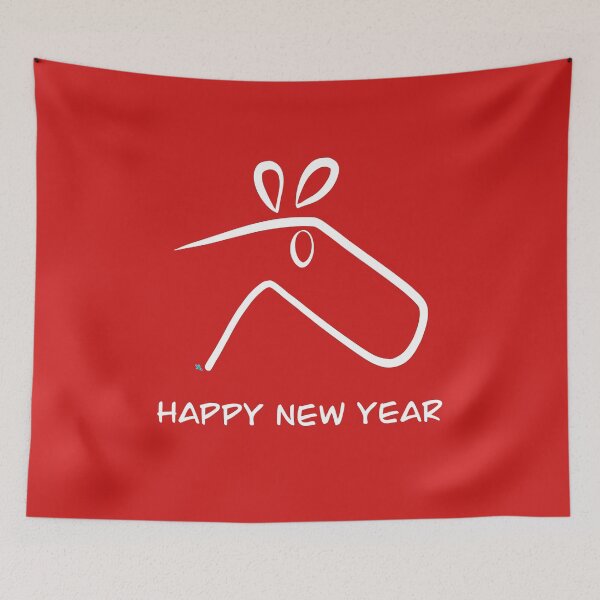 Item preview, Happy New Year Horse (White) designed and sold by chowlet.