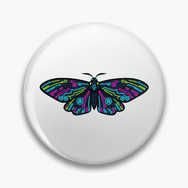 Item preview, Neon Cyber Moth Sigil designed and sold by Misticpanda.