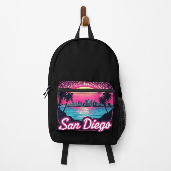 Item preview, San Diego Synthwave Retro 80s Neon Sunset Art designed and sold by Innova_Creations.