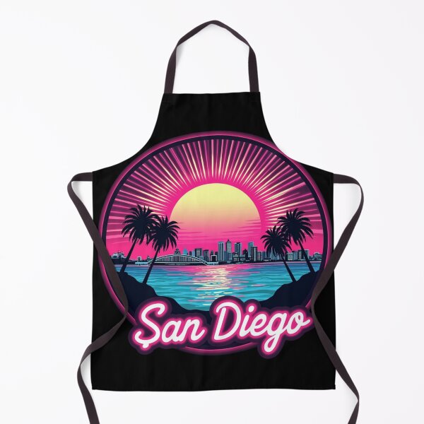 Item preview, San Diego Synthwave Retro 80s Neon Sunset Art designed and sold by Innova_Creations.
