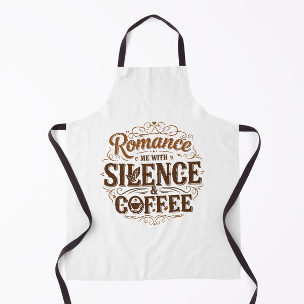 Item preview, Romance Me With Silence & Coffee. Aesthetic Coffee Lover Quote Typography Design designed and sold by Aarvya Fashion Club ( A.F.C ).