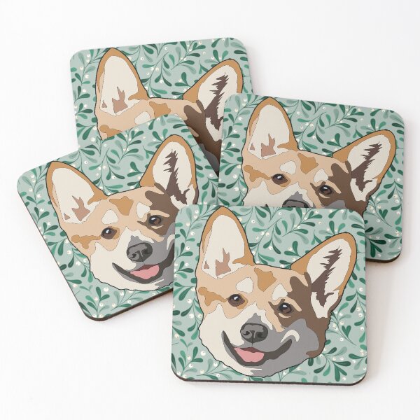Item preview, Corgi winter pattern designed and sold by LeahcarsArt.