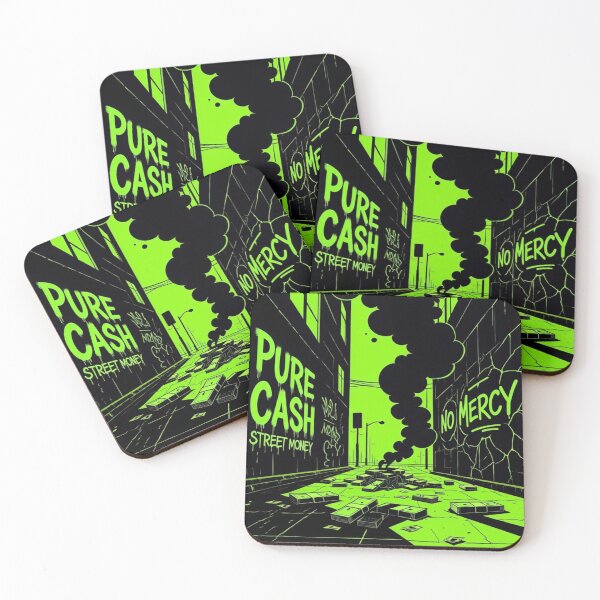 Item preview, Pure Cash Street Money Art | Neon Green Urban Graffiti Poster | Dark Alley No Mercy Illustration designed and sold by ULTIMATE CREATIONS.