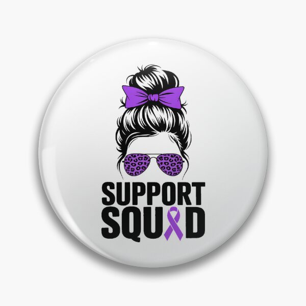 Item preview, Support Squad Messy Bun Pancreatic Cancer Awareness designed and sold by EllenJast.