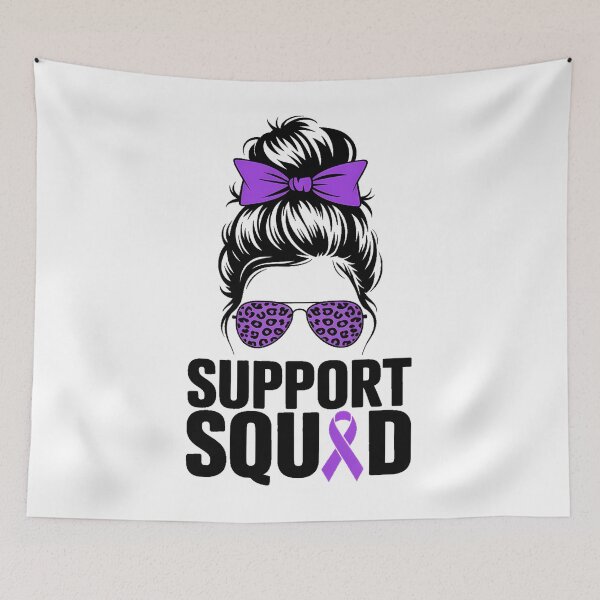 Item preview, Support Squad Messy Bun Pancreatic Cancer Awareness designed and sold by EllenJast.