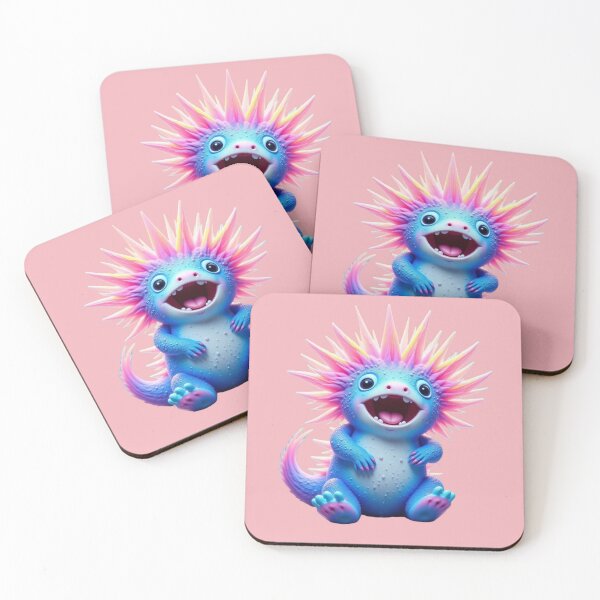 Artikelvorschau, Niedliche Axolotl-Fantasiefiguren für Sticker, Geschenke, Deko und gute Laune entworfen und verkauft von Whimsical Art by Angela.