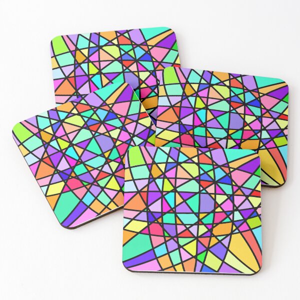 Item preview, colorful abstract geometric whisk designed and sold by krithi kreations.